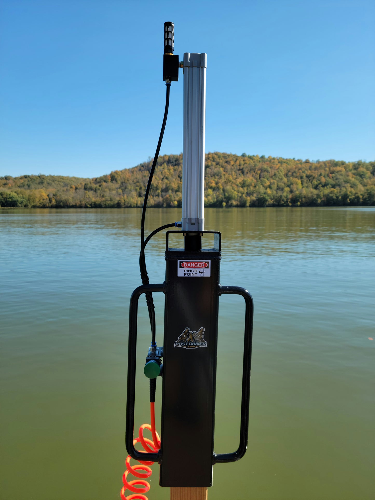 4x4 Post Driver 4x6 Post Driver For Building Docks Post Pounder Decks Fence Posts Bulkhead Sea Wall Sheet Piling Driving Posts Rivers Lakes Ponds