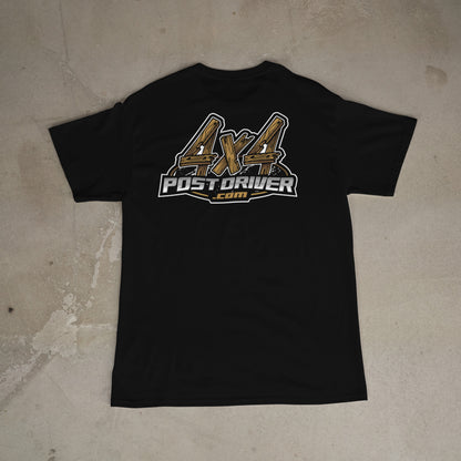 T-Shirt 4x4 Post Driver 4x6 Post Driver For Building Docks Post Pounder Decks Fence Posts Bulkhead Sea Wall Sheet Piling Driving Posts Rivers Lakes Ponds Fence Post Sign Post Round Post Bulkhead Sea Wall Sheet Piling Post Driver Dock Barrier Breakwater Dike Embankment jetty sea cliff fence post